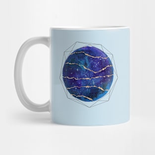 Blue and Gold Galaxy Mug